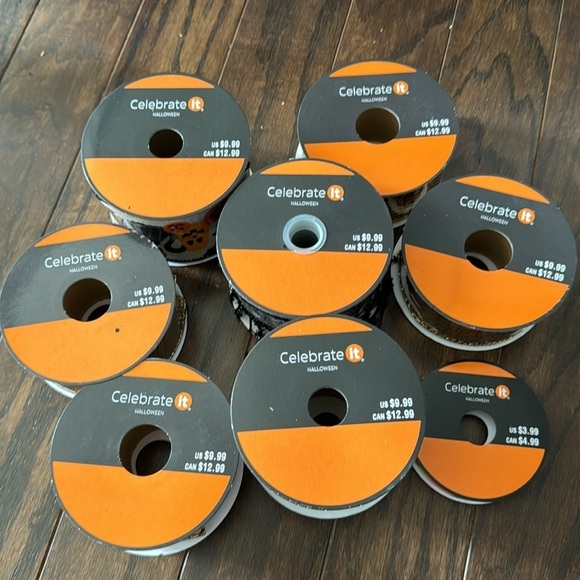 Halloween 🎃 Ribbon Decor Bundle of 8 - Picture 2 of 3